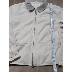 Outback Trading Co Womens Beige Herringbone Short Shaped Jacket 2336 Large